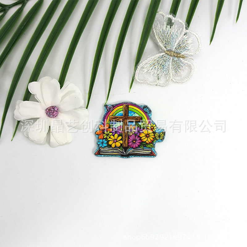 Wholesale 10pcs/ pack Sequin Acrylic DIY Accessories - Faith Series